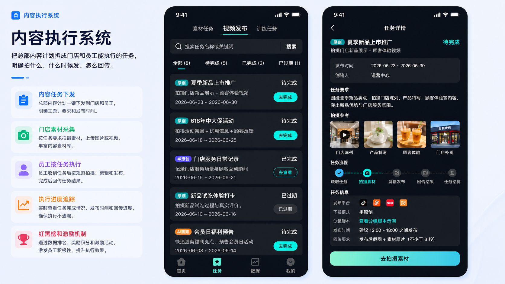 万店视擎员工移动端任务执行示意图